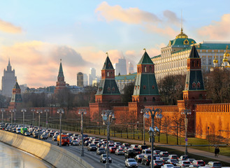 Traffic jam on the Kremlin