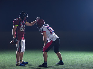 Fototapeta na wymiar American football players in action