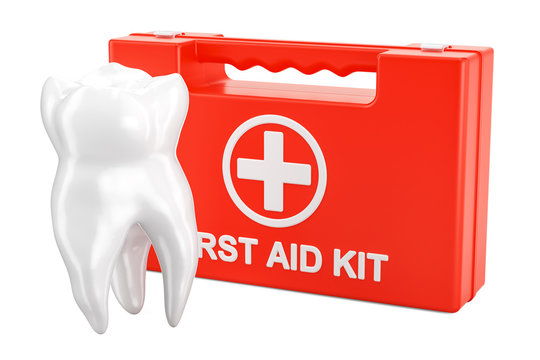 Dental first aid concept, 3D rendering
