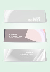 Fototapeta premium Abstract modern header White and gray color vector banner design