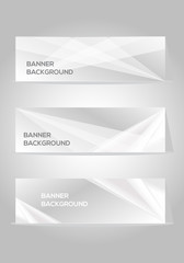 Abstract modern header White and gray color vector banner design