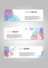 Fototapeta premium header set of three banner business vector design modern color circle
