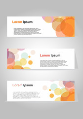 Fototapeta premium header set of three banner business vector design modern color circle