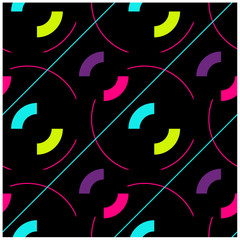 Circles and diagonal lines seamless pattern. Design for print, fabric, textile. Seamless wallpaper.