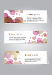 Fototapeta premium set of three banner business vector design modern color circle