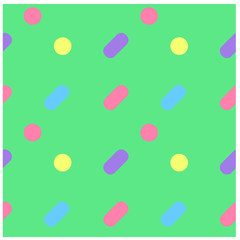 Simple and round friendly seamless pattern. Design for print, fabric, textile. Seamless wallpaper.