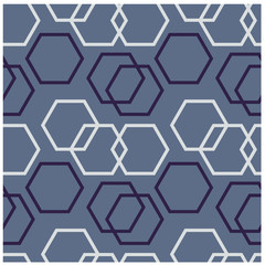 Obraz na płótnie Canvas Geometric hexagon uneven seamless pattern. Design for print, fabric, textile. Seamless wallpaper