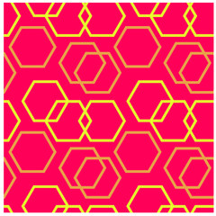 Fototapeta na wymiar Geometric hexagon uneven seamless pattern. Design for print, fabric, textile. Seamless wallpaper