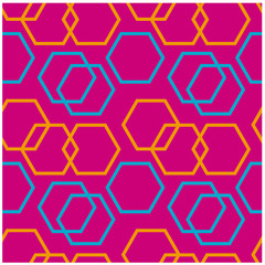 Geometric hexagon uneven seamless pattern. Design for print, fabric, textile. Seamless wallpaper