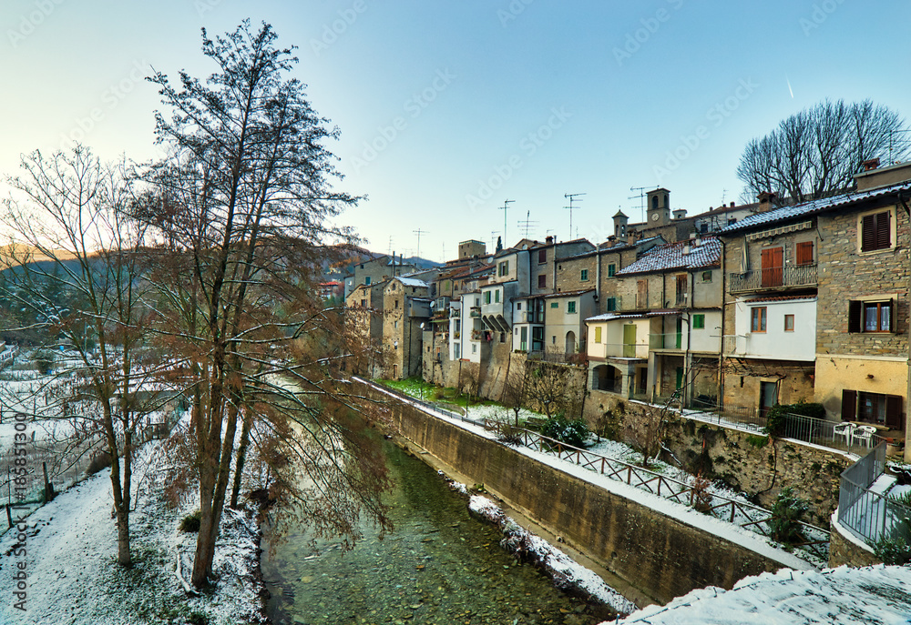 Canvas Prints view from bridge with donkey back