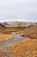 Valley of national park Landmannalaugar,Iceland.