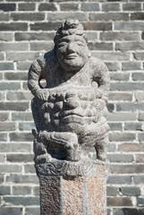 Fototapeta na wymiar Ancient Chinese Hitching Post