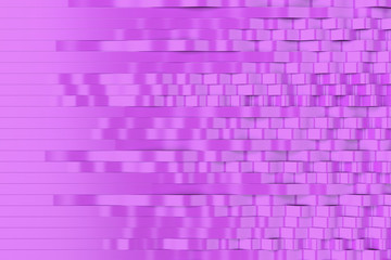 Abstract 3D rendering of violet sine waves