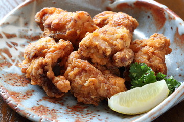 鶏のから揚げ　Karaage,Fried chicken japanese style