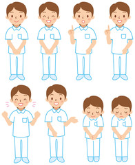 白衣の女性のポーズ集