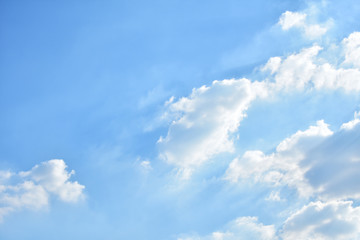beautiful cloud on blue sky. soft focus.