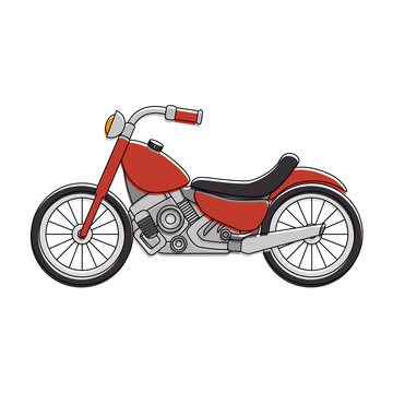 classic motorcycle vehicle icon