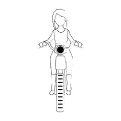 sexy motorcyclist avatar character