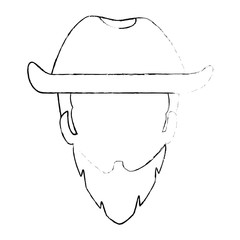 rough motorcyclist with hat avatar character