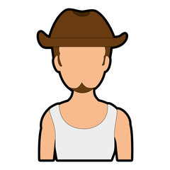 rough motorcyclist with hat avatar character