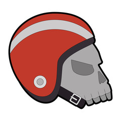 extreme skull with helmet