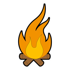 fire flame isolated icon