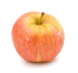 Red apple on white