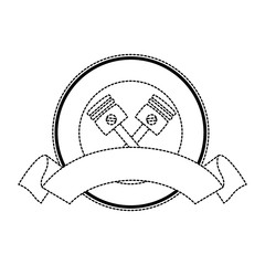 emblem motorcycle pistons icon