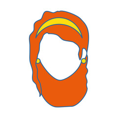 beautiful woman head avatar character