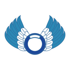 wings emblem isolated icon