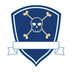 extreme skull emblem icon