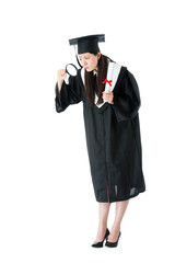 young attractive university female graduate