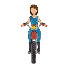 sexy motorcyclist avatar character