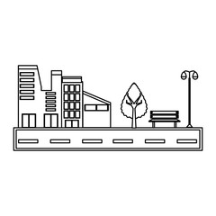 Naklejka premium city buildings design