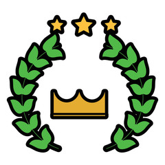award crown wreath laurel honor sport vector illustration