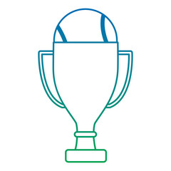 tennis trophy and ball champion competition sport vector illustration