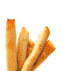 Bread sticks isolated on white