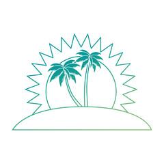 tropical palm trees scene