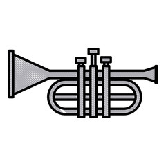 Trumpet music instrument symbol icon vector illustration graphic design