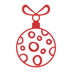 christmas ball hanging icon