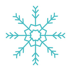 cute snowflake isolated icon