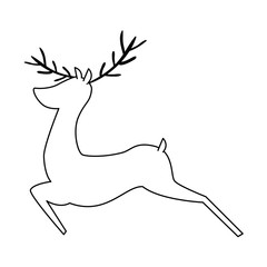 reindeer animal isolated icon