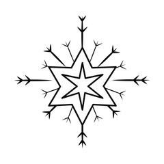 Fototapeta premium cute snowflake isolated icon