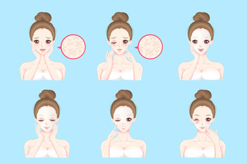 woman with skincare problem