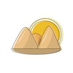 mountains and sun icon