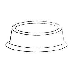 empty bowl food pet accessory icon vector illustration