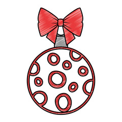 christmas ball hanging icon vector illustration design