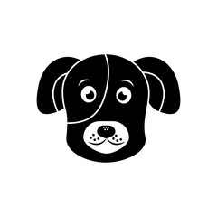 Fototapeta premium cartoon dog head pet animal icon vector illustration