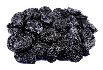 Dried Prunes on isolated background