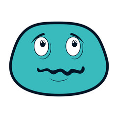 sick face emoji character vector illustration design